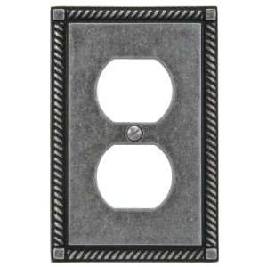   Pewter   1 Duplex Outlet Wallplate   CLEARANCE SALE