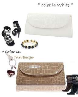   Embossing Faux Leather Evening Party Clutch 5 colors Selectable #2011