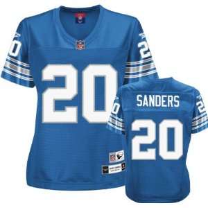  Barry Sanders Detroit Lions Womens Premier Throwback Player Jersey 
