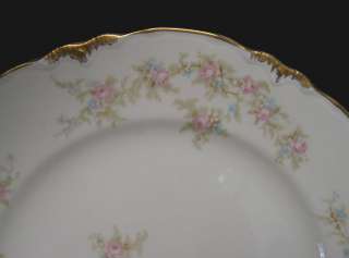 Smith Taylor TST 1696 Pink Blue Gold Floral Bread Plate  
