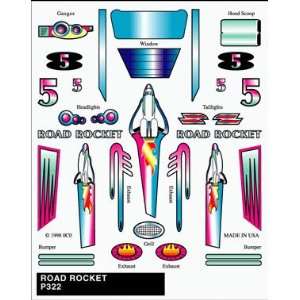  Pinecar   Road Rocket Stick On Decal (Pinewood Derby 