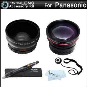  52mm Wide Angle Telephoto Lens Kit For Panasonic Lumix DMC 