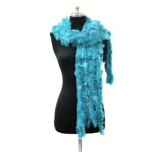 Fashion Elegant Ostrich Marabou Feather Knitted with Tassels Ended 