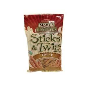 Marys Gone Crackers Organic Curry Sticks & Twigs 8 oz. (Pack of 12)