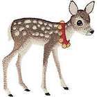 Christmas Fawn Reindeer Bells Cute Deer Iron on Patch