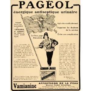   Ad French Vamianine Pageol Urinary Antiseptic Med   Original Print Ad