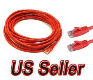   RJ45 CAT5 CAT5E Network Ethernet LAN Patch Cable Cord Red Feet  