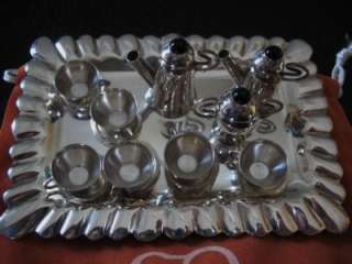 Mexico Museum Quality Hand Crafted Silver Tea Set Taxco  