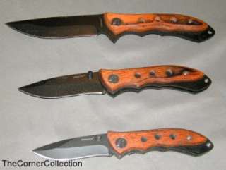 Timber Wolf Grizzly Outdoor 3 Knife Set in Wolf Tin  