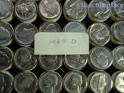 1964 D BU ROLL JEFFERSON NICKELS SEALED AND UNSEARCHED  