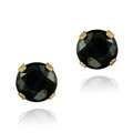 Glitzy Rocks 14k Yellow Gold 1 1/5ct TGW 5 mm Sapphire Stud Earrings 