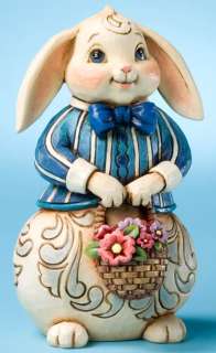 2012 JIM SHORE *ON THE HUNT FOR SPRING CHEER* SMALL EASTER BUNNY W 