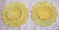   Anchor Hocking Pastel Yellow Lotus Leaf and Blossom Sets  