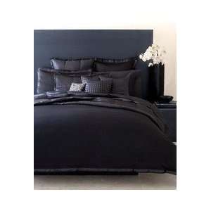   Classics Bedding, Ottoman Black Ice Ribbed Full Queen Duvet Cover NEW
