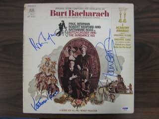 Robert Redford/Paul Newman/Katharine Ross Signed Album Cover (PSA/DNA 