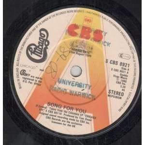    SONG FOR YOU 7 INCH (7 VINYL 45) UK CBS 1980 CHICAGO Music