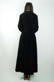 Vtg 70s Black MILITARY Velvet Goth Steampunk TUXEDO Vamp Dress Coat 