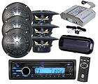   Radio CD Player iPod Input 6 x 4 Speakers + Amplifier & Stereo Cover