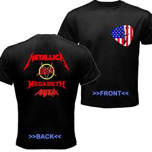 New The BIG 4 Metallica Megadeth Slayer Anthrax T Shirt  
