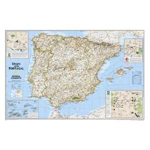  Spain and Portugal Wall Map (laminated) (9780792292685 