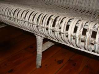 ANTIQUE WICKER RATTAN SOFA COUCH BENCH, Large 75  