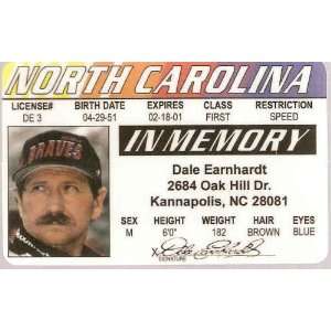  Dale Earnhardt In Memory Of Fake Drivers License 