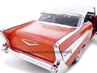 1957 CHEVROLET BEL AIR HARD TOP RED 118 DIECAST MODEL  