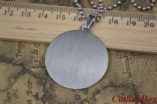 Stainless Steel Patron Staint St.Benedict Holy Medal Pendant Necklace 