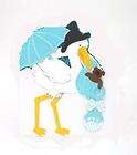 Blue Stork Die Cut Out Baby Shower Party Supplies