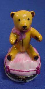 Vintage Limoges Trinket/Pill Box TEDDY BEAR  