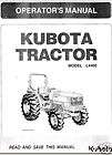 kubota tractor operator s manual mode no l4400 returns not