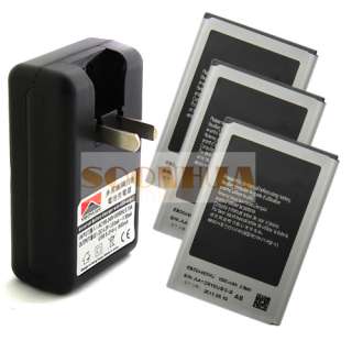 3x 1500mAh Battery + US Wall Charger For Samsung Droid Charge i510
