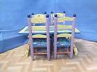 dollhouse handpainted furniture table 4 chairs flowers expedited 