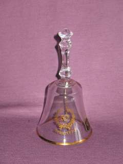 Golden Crown E & R France 50th Anniversary Gift Crystal Bell  