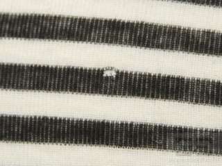 Dior Homme Black & White Knit Striped Semi Sheer Short Sleeve Mens 