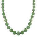 Gems For You 14k Gold Graduated Jade Bead Necklace 