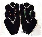 Black Velvet Necklace Earring Jewelry Display 10  