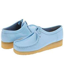 Clarks Wallabee   Womens Light Blue Patent Leather  