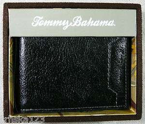   TOMMY BAHAMA LEATHER WALLET WITH GIFT BOX   BLACK 601396000140  