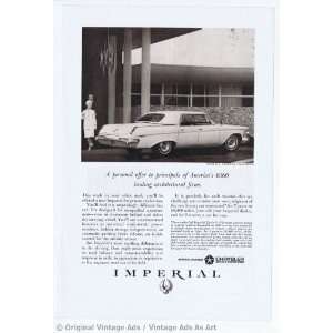  1963 Imperial LeBaron 4 Door White Vintage Ad Everything 