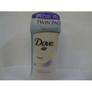 Dove Anti Perspirant Deodorant, Invisible Solids, Fresh, Twin Pack, 2 