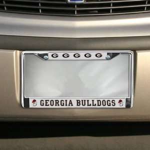  NCAA Georgia Bulldogs Frost Chrome License Plate Frame 