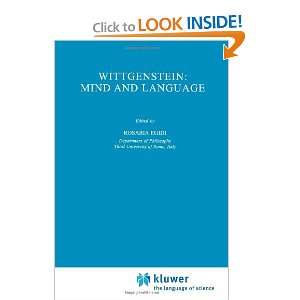  Wittgenstein Mind and Language (Synthese Library 
