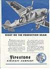 1943 Firestone Aircraft Tires Ad  
