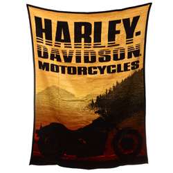 Harley Davidson Sunset Throw  
