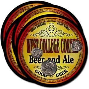 West College Corner , IN Beer & Ale Coasters   4pk