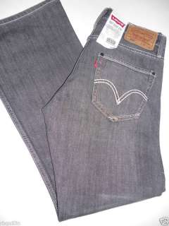   527 Mens Classic Deco Red Tab Low Rise Bootcut Leg Gray Jeans 29 X 30
