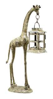 18 Aluminum Giraffe Statue Tea Light Candle Holder Lantern  