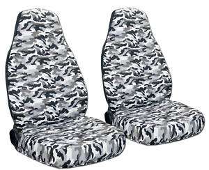 FORD F150 BUILT IN SEAT BELT CAR SEAT COVERS CAMO GRAY  