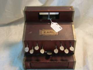 ANTIQUE EARL PRESSED STEEL CASH REGISTER 1930S MADE BY NAYLOR CORP 